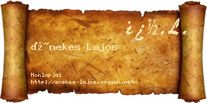 Énekes Lajos névjegykártya